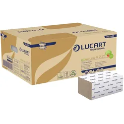 Lucart Eco Natural Papierhandtuch 863049 2lagig 21x25,3cm 3.800Blatt, Haushaltspapier, Braun
