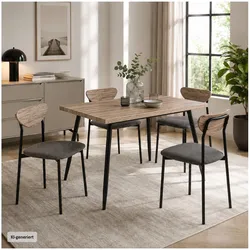 HTI-Living, Essgruppe, Tischgruppe Enrico 5-teilig San Remo (MDF)