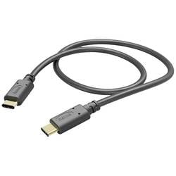 hama 00201589 Ladekabel, USB-C - USB-C, 1 m, Schwarz