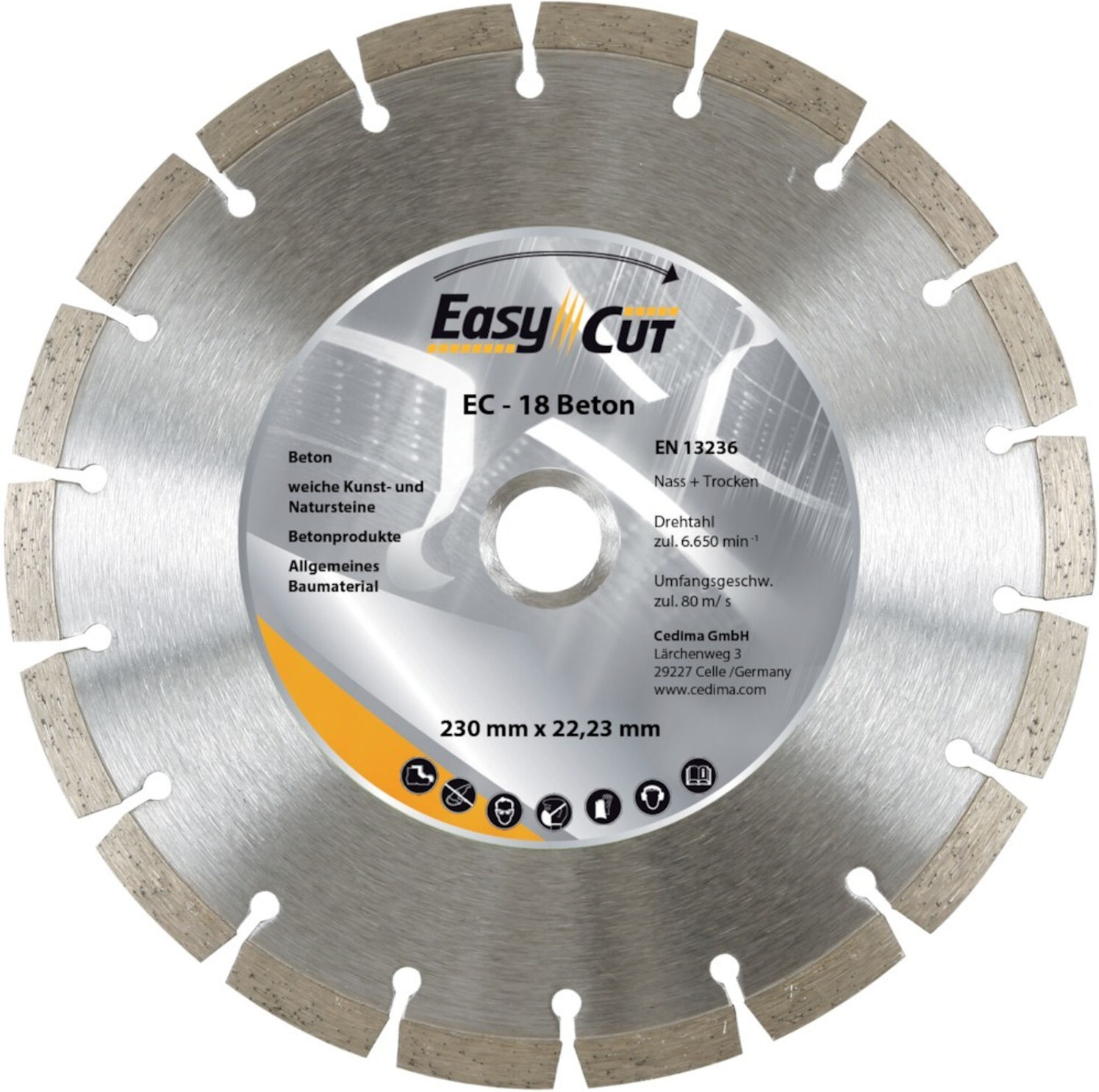 CEDIMA Trennscheibe Diamant EC-18 125x1,9x10x22,23mm (10000805)