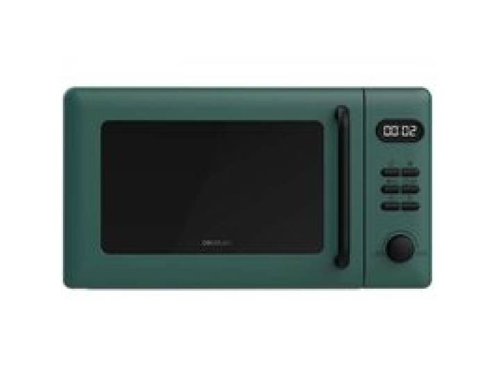 Cecotec Micro-ondes Digital avec Grill de 20L Proclean 5110 Green. 700W en 6 Niveaux et Grill de 800W Mode Décongélation