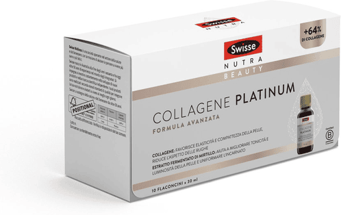 Swisse Collagene Platinum Integratore Antietà Per La Pelle Gusto Vaniglia 10 Flaconcini