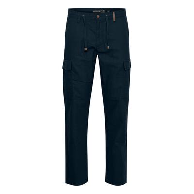 Cargohose INDICODE "Cargohose IDMosat", Herren, Gr. M, N-Gr, blau (night sky), Obermaterial: 55% Leinen LI. 45% Baumwolle CO., Hosen Cargohose