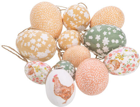 Eier "Blüten", 3–6 cm, 12 Stück