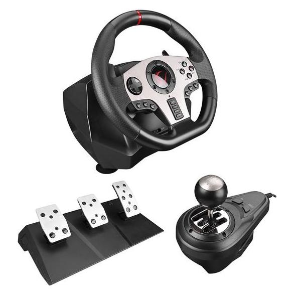 Rampage Gamer kormány - V902 (PC, 3 pedál+váltókar, vibrálás) (PC) (PERRAMV902PC)