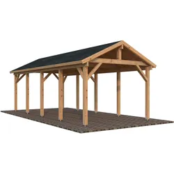 Palmako Carport Robert 23,1 m2 - hellbraun tauchgrundiert
