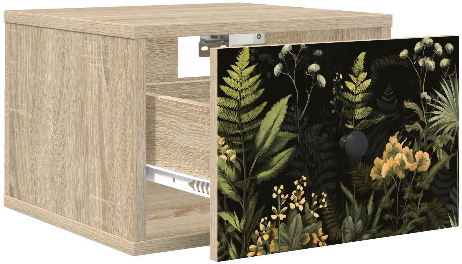 vidaXL Cabinet de chevet mural RHENEN 2 pc Chêne Sonoma