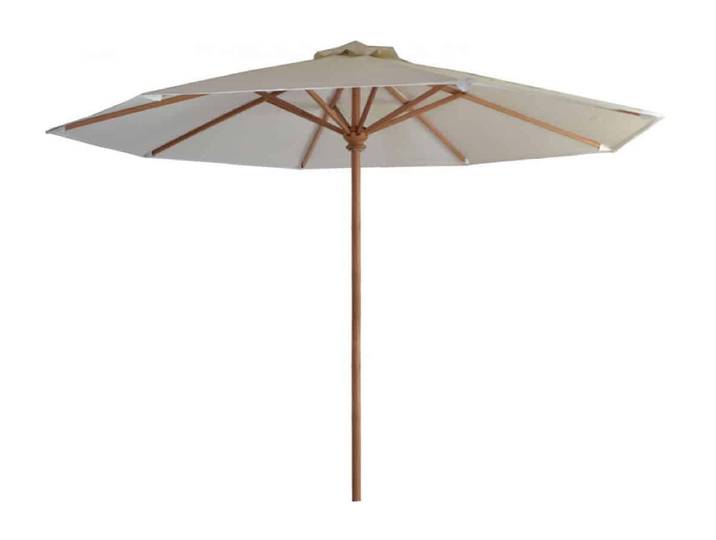 MiaMöbel Teak Schirm 100% Polyester, Massivholz Teak Modern