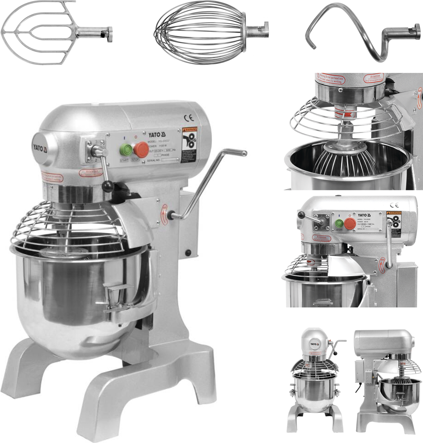 Gastro Küchenmaschine, Knetmaschine, Teigmaschine, 30L, Planetenrührmaschine