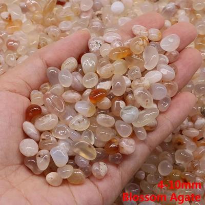 Inspired Finds Natural Quartz Crystal Chip Stones For Healing, Aquarium Decor & Energy Balancing blossom Agate 3.53 Oz