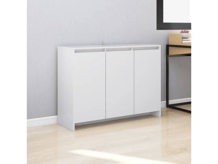 BETTEVE Buffet Blanc 102x33x75 cm Aggloméré