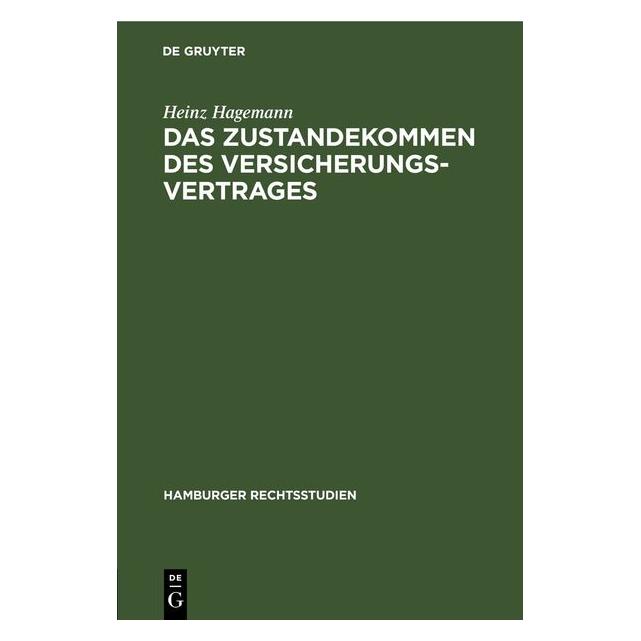 De Gruyter Hagemann:Das Zustandekommen des Versich (Deutsch, Heinz Hagemann) (67783265)