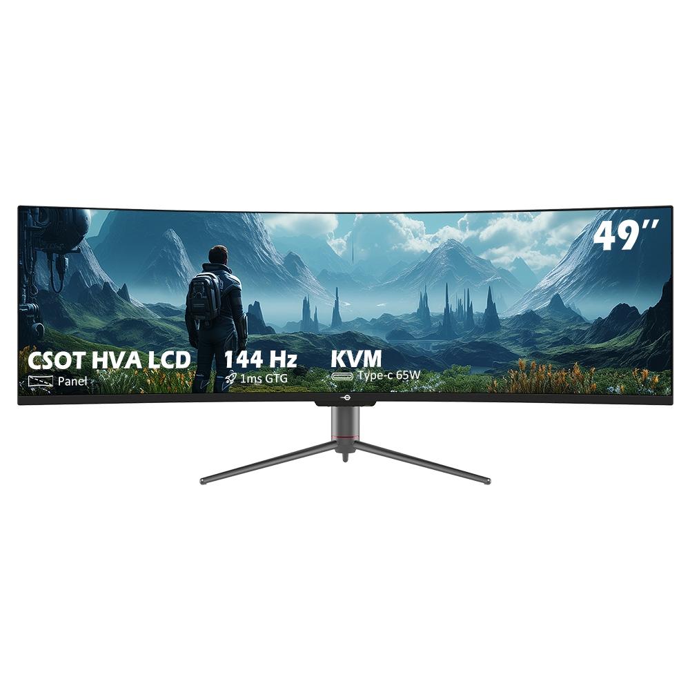 Titan Army C49SHC Gaming-Monitor - 49 Zoll CSOT HVA Panel, 32:9, 1800R, DFHD 3840×1080, 144Hz