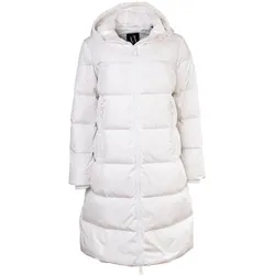 A|X ARMANI EXCHANGE Damen Daunenmantel - Steppmantel, Reißverschluss, Kapuze, Echte Daunen Weiß / L