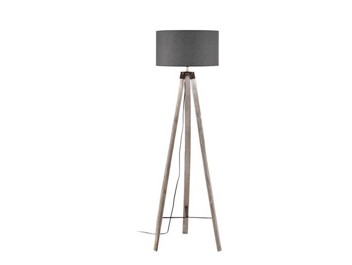 Stehleuchte Luce Ambiente e Design, Eiche Artisan, vollmassiv, rund, 156 cm, Fußschalter, Lampen & Leuchten, Innenbeleuchtung, Stehlampen, Stehlampen