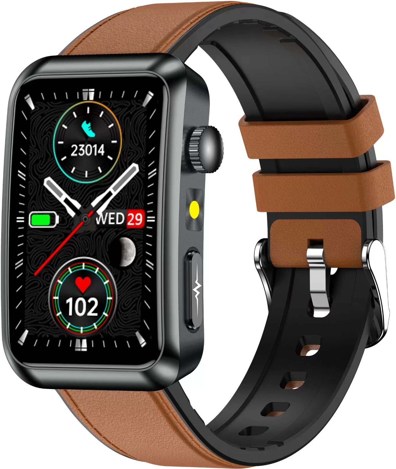 INF TK77 Smartwatch: EKG, Herzfrequenz & Gesundheitsüberwachung, kompatibel mit Huawei, Samsung, APPLE, Garmin Braun