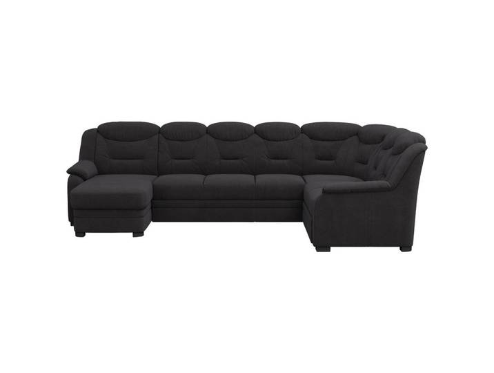 Mid.you Wohnlandschaft, Schwarz, Kunststoff, U-Form, 330x211 cm, Made in EU, Bettkasten erhältlich, seitenverkehrt Bettfunktion erhältlich, Wohnzimmer, Sofas & Couches, Wohnlandschaften, Wohnlandschaft U-Form