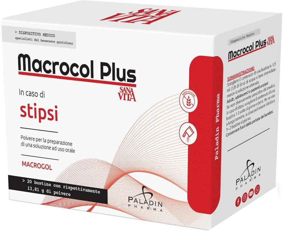 PALADIN PHARMA SpA Paladin Pharma, Sanavita Macrocol Plus, 20 Bustine