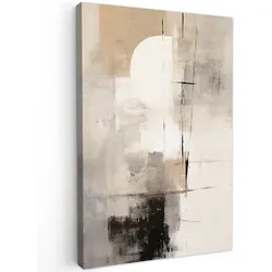 LEINWANDBILD Abstrakt - Kunst - Grau Deko Wohnzimmer 20x30 cm