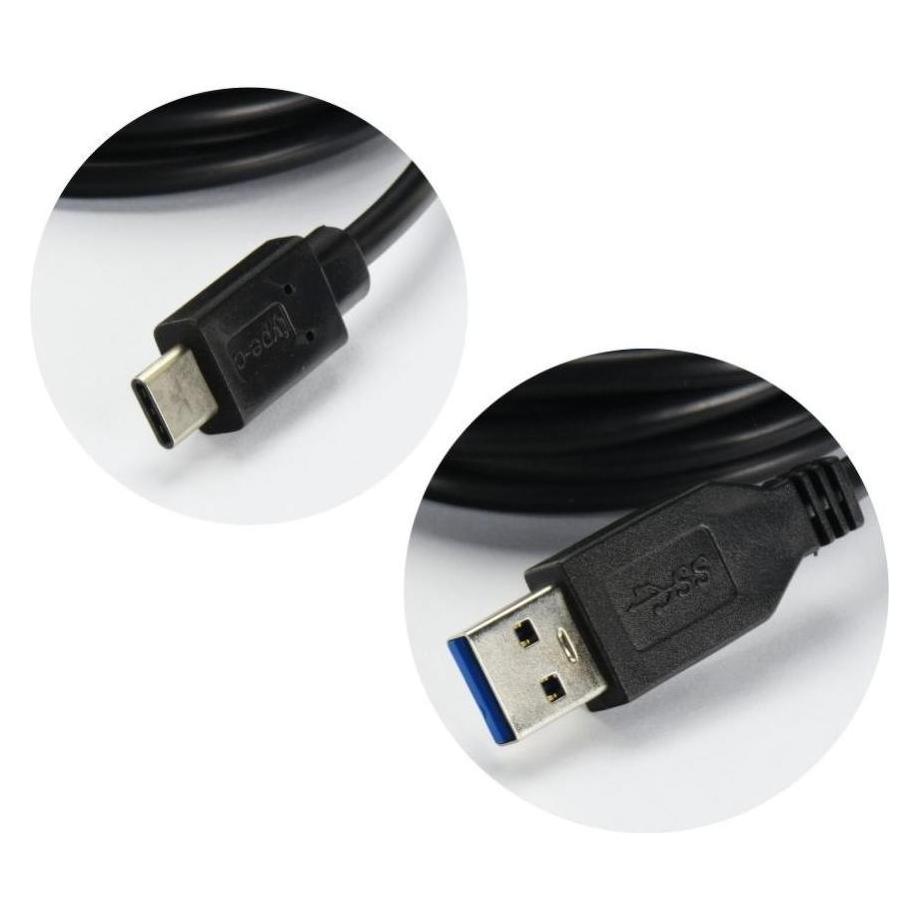 Partner Telecom Kabel OEM Kabel USB A auf Typ C 3.0 2A HD2 2 m schwarz (2 m) (37681483)