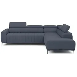 Ecksofa Gandi Cord Grau Anthrazit