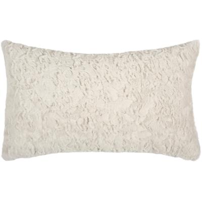 Dekokissen PAD "Flair", weiß, unifarben, B:30cm L:50cm, Polyester, Dekokissen_Sitzkissen_Kissenhüllen, Kunstfell