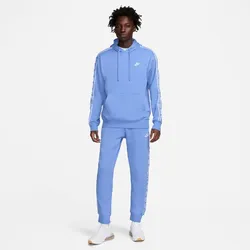 NIKE Club Fleece Grafik Kapuzen-Trainingsanzug Herren 450 - polar/white S