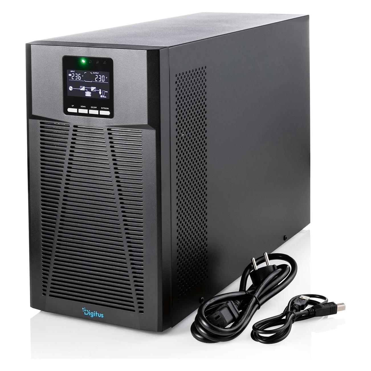 Digitus OnLine USV-Anlagen, Tower Typ, 2000 VA / 2000 W (2000 VA, 2000 W, Online-Doppelwandler USV) (DN-170131)