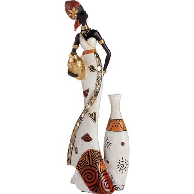 Skulptur GILDE "Figur Frau Imara", weiß, B:16,5cm H:44cm T:9,5cm, Kunstharz, Dekofiguren