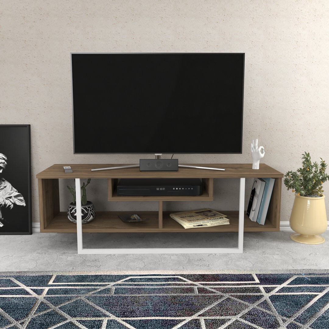 Wade Logan Aldean TV Stand for TVs up to 50" Walnut / White 50"