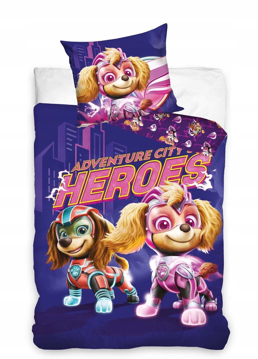 Carbotex Paw Patrol Kinderbeddengoed Katoen Dekbedovertrek en Kussensloop 160x200 cm