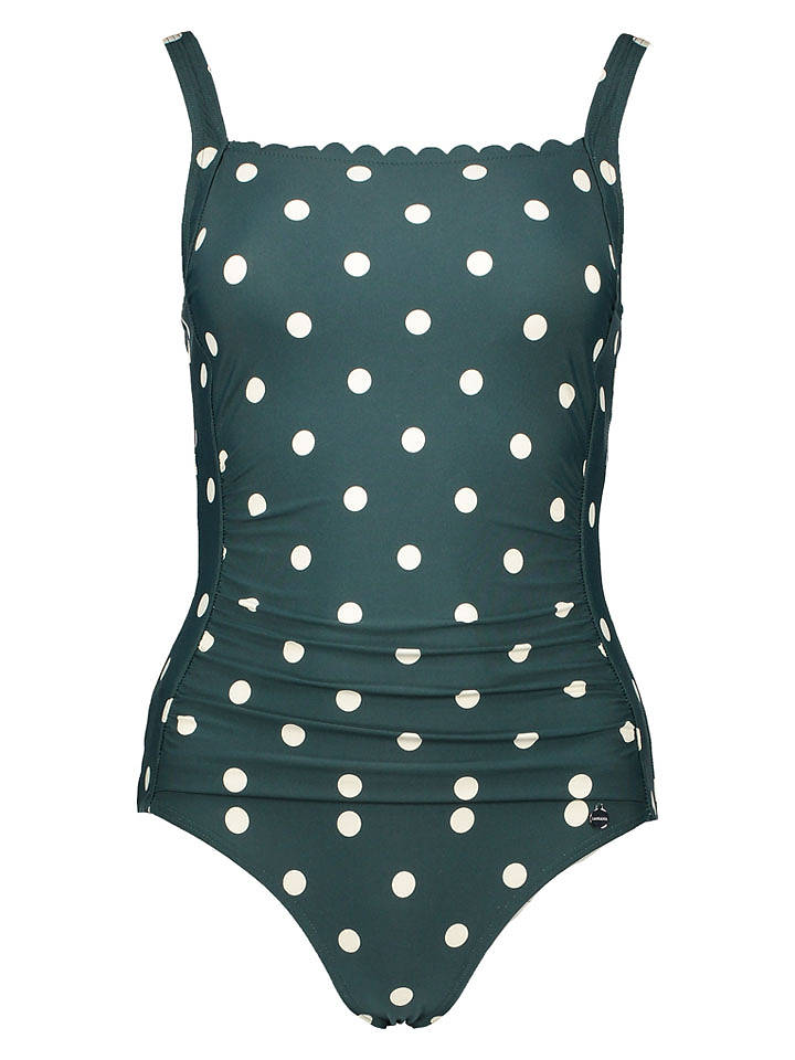 LASCANA Badeanzug in Grün/ Creme - 52D-Cup
