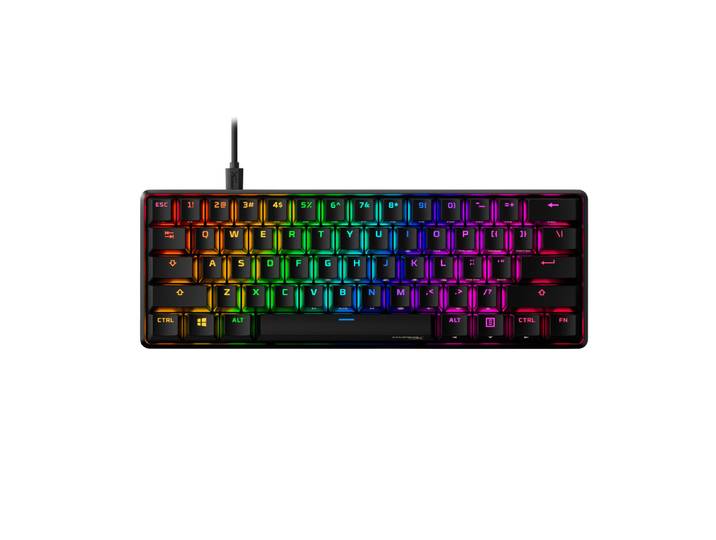 HyperX Alloy Origins 60 - Clavier mécanique gaming - HX rouge, 60%, Avec fil, USB, Clavier mécanique, LED RGB, Rose 6P6K8AA