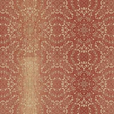 Tribal Texture Peoria 32.7 Ft. x 20.5 In. Vinyl Red Mini Damask Stripe Wallpaper Covering