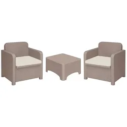 Loa ökologisches Polymersofa-Set (Greenpol), 2 Plätze. 
Farbe Jute