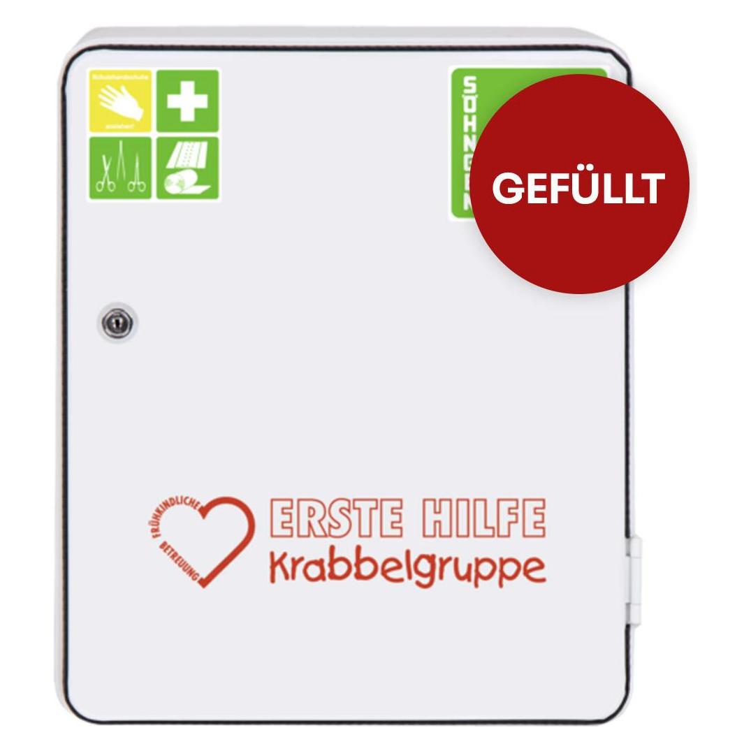 Söhngen Erste Hilfe-Verbandsschrank Krabbelgruppe weiss 30,2x36,2x14cm (Verbandskasten) (0550006)