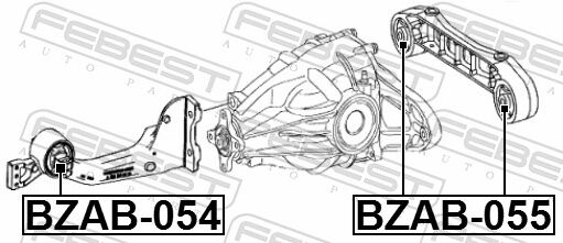 Febest Lagerung, Differential Bzab054 Hinterachse Mitte Für Mercedes