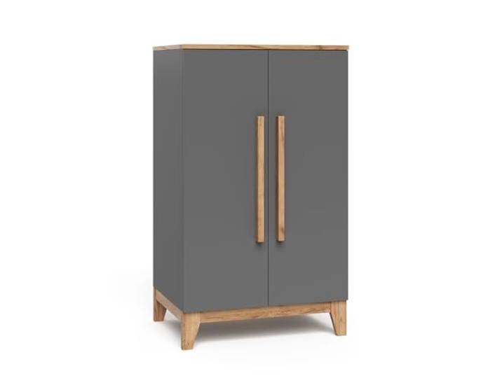 VitaliSpa Kinderkleiderschrank Malia, Grau/Artisan, 70 x 120 cm zur Aufbewahrung von Kinderkleidung und kombinierbar