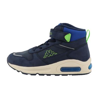 Sneakerboots KAPPA "Finno", Mädchen, Gr. 33, blau (navy, lime), Synthetik, Schuhe Sneakerboots, Winterschuhe, Winterboots, Sneaker