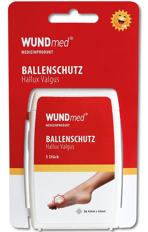 WUNDmed® Blasenpflaster Ballenschutz Hallux Valgus transparent 3 St. 02-137