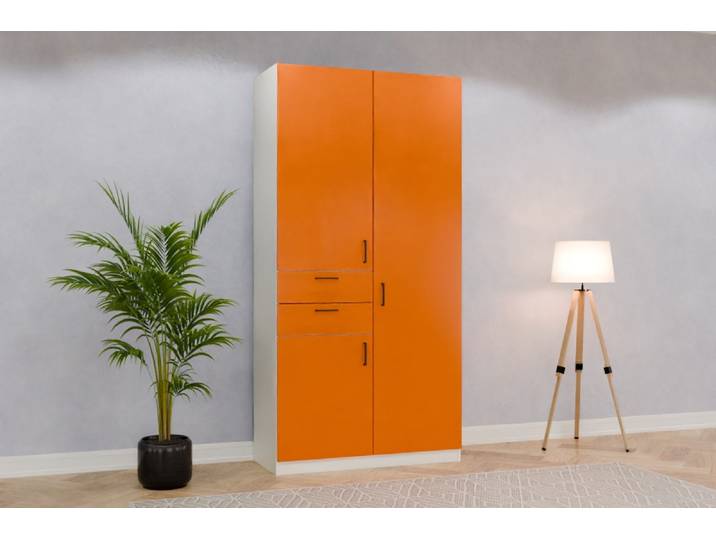 Schrank nach Maß - RAL 2011 Tieforange - 240x120x52cm - Individuell konfigurieren