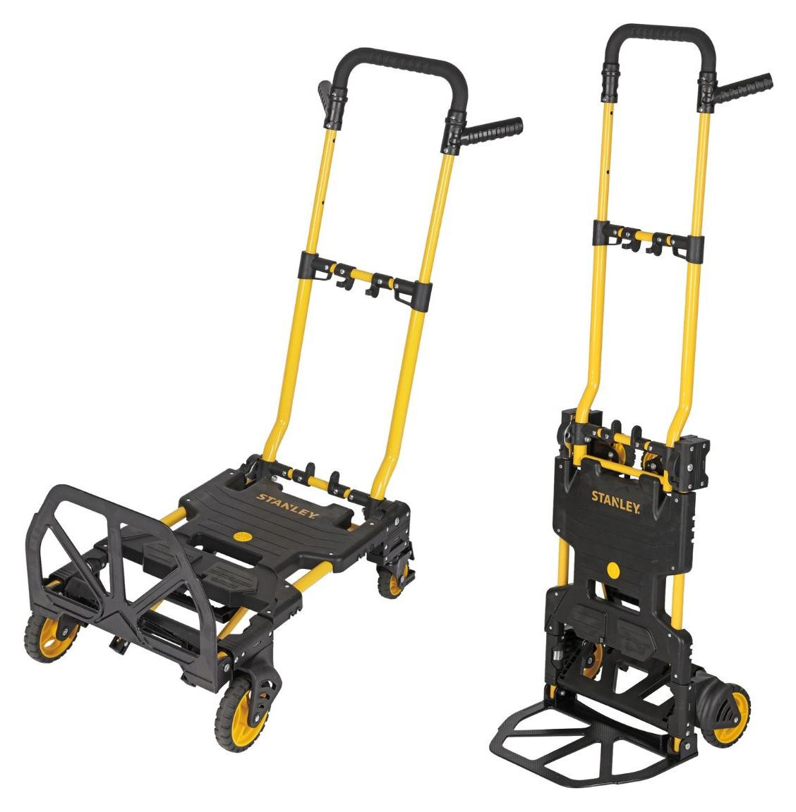 Stanley 2-in-1 Steekwagen en Transportkar SXWTD-FT585 - Zwart/Geel - Laadcapaciteit 137 KG