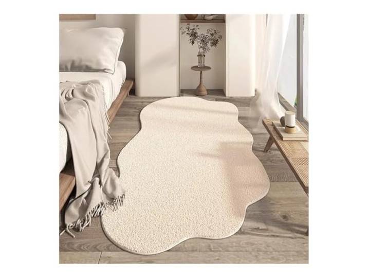 Unregelmäßiger Teppich für Wohnzimmer, große Fläche, Schlafzimmer, Nachttisch, Plüsch, Couchtisch, Teppich, weich, bequem, 200 x 300 cm