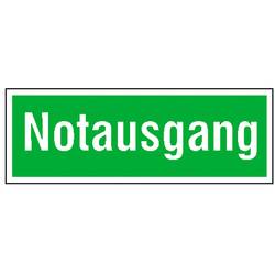 Fluchtwegschild Aluminium Notausgang Aluminium SafetyMarking 15.0100 (B x H) 400 mm x 140 mm 1 St.