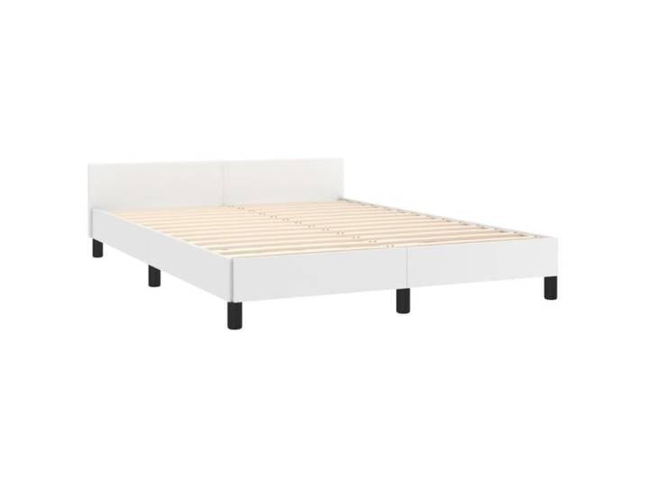 Cadre de lit avec tête de lit Blanc ZERODIS 140x200 cm Similicuir - Contemporain - Design
