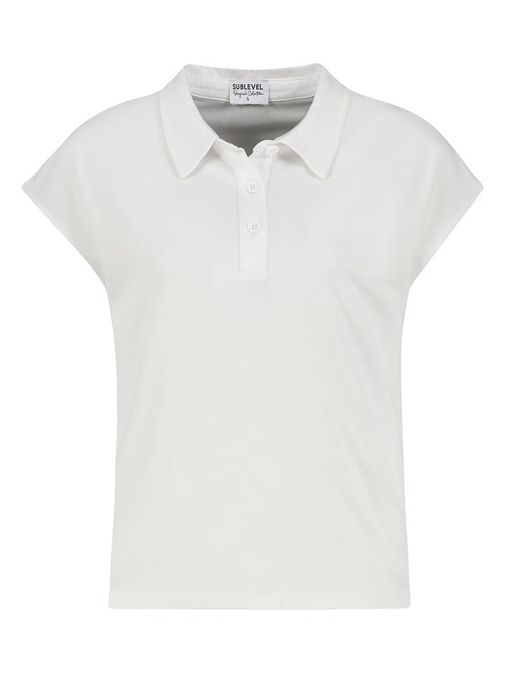 Sublevel Poloshirt in Weiß - S