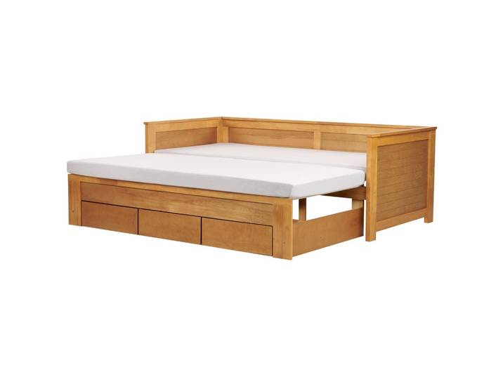 TAGESBETT Heller Holzfarbton 90-200 cm Cahors