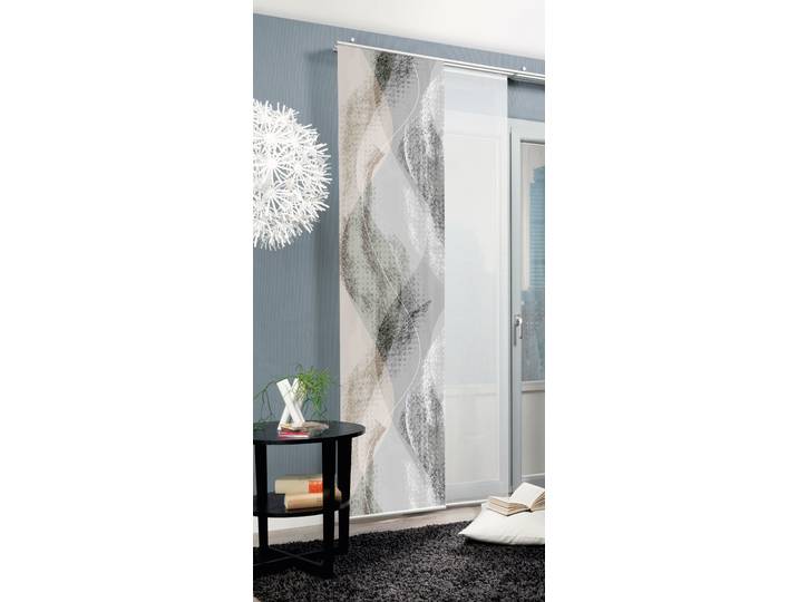 Schiebegardine HOME WOHNIDEEN SCHIEBEVORHANG DEKOSTOFF DIGITALDRUCK 'TORRE' , grau, B:60cm H:245cm, Polyester, Gardinen, Schiebegardine, DIGITALDRUCK - INDIVIDUELL KÜRZBAR
