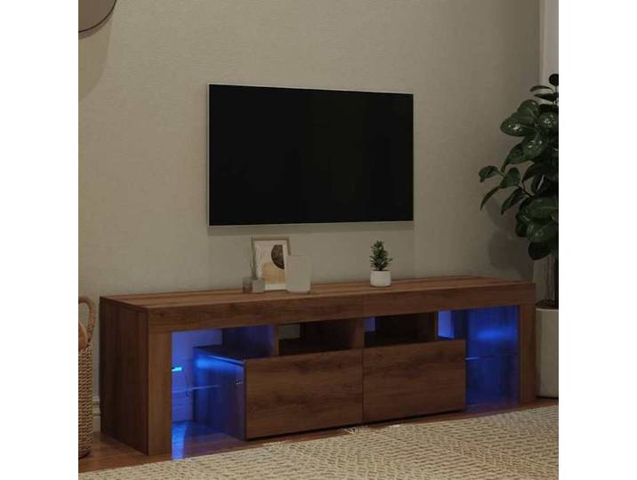 ABBO-SALE*Cabinet TV - Armoire de téléviseur - avec éclairage LED - chêne artisanal - Bois d'ingénierie SOL748461
