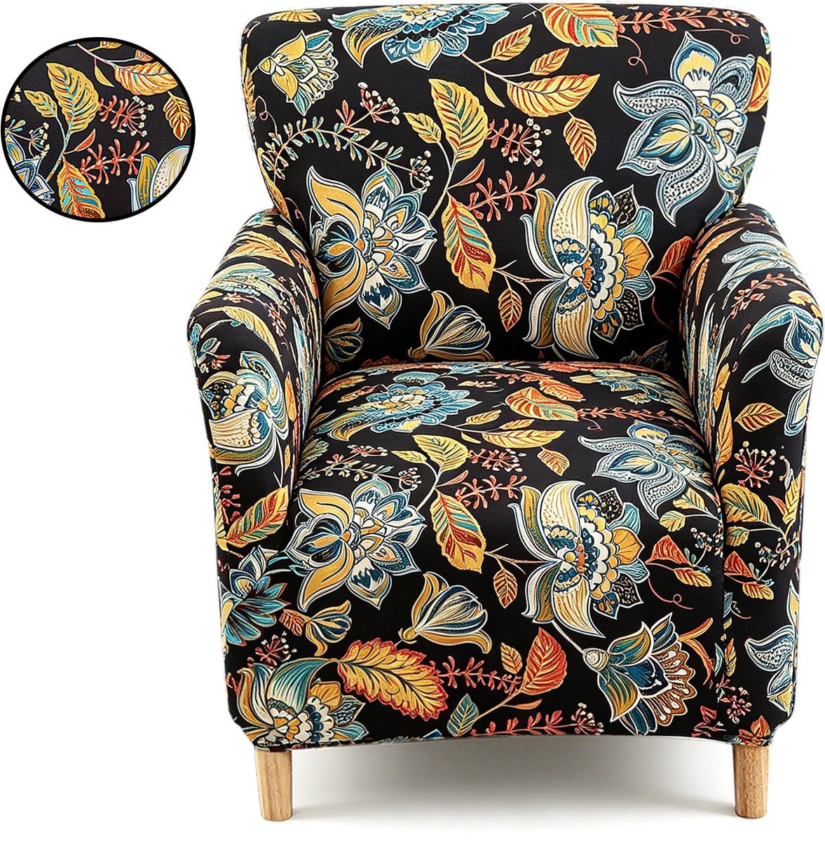 Elastische stoelhoes voor fauteuils, relaxstoelen en eetkamerstoelen